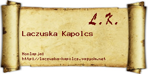 Laczuska Kapolcs névjegykártya